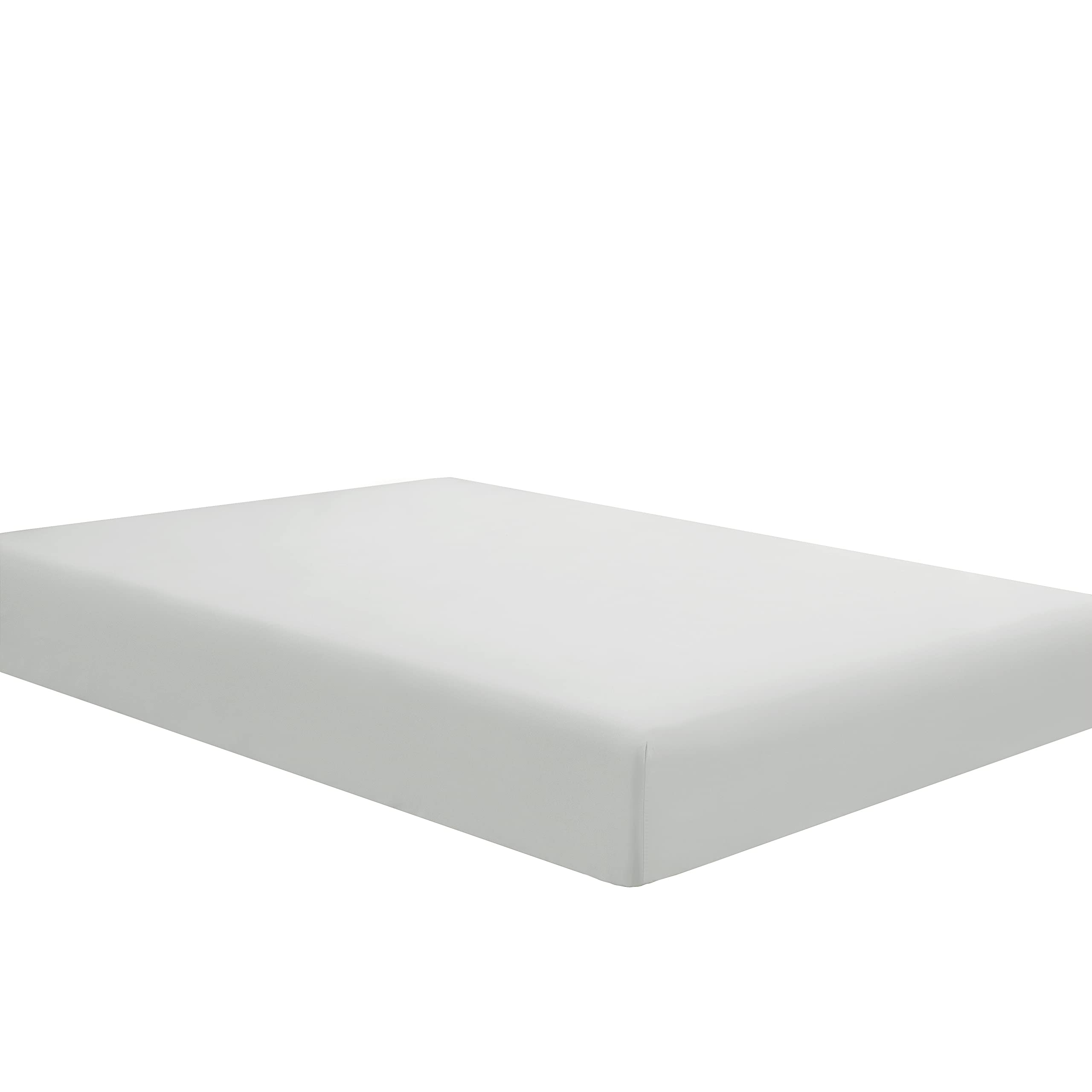 Sfoothome Full Size Fitted Bottom Sheet - Light Gray Microfiber Deep Pocket Mattress Cover - Soft & Breathable Bed Sheet for Hotel, Home, Dorm & Guest Room Use