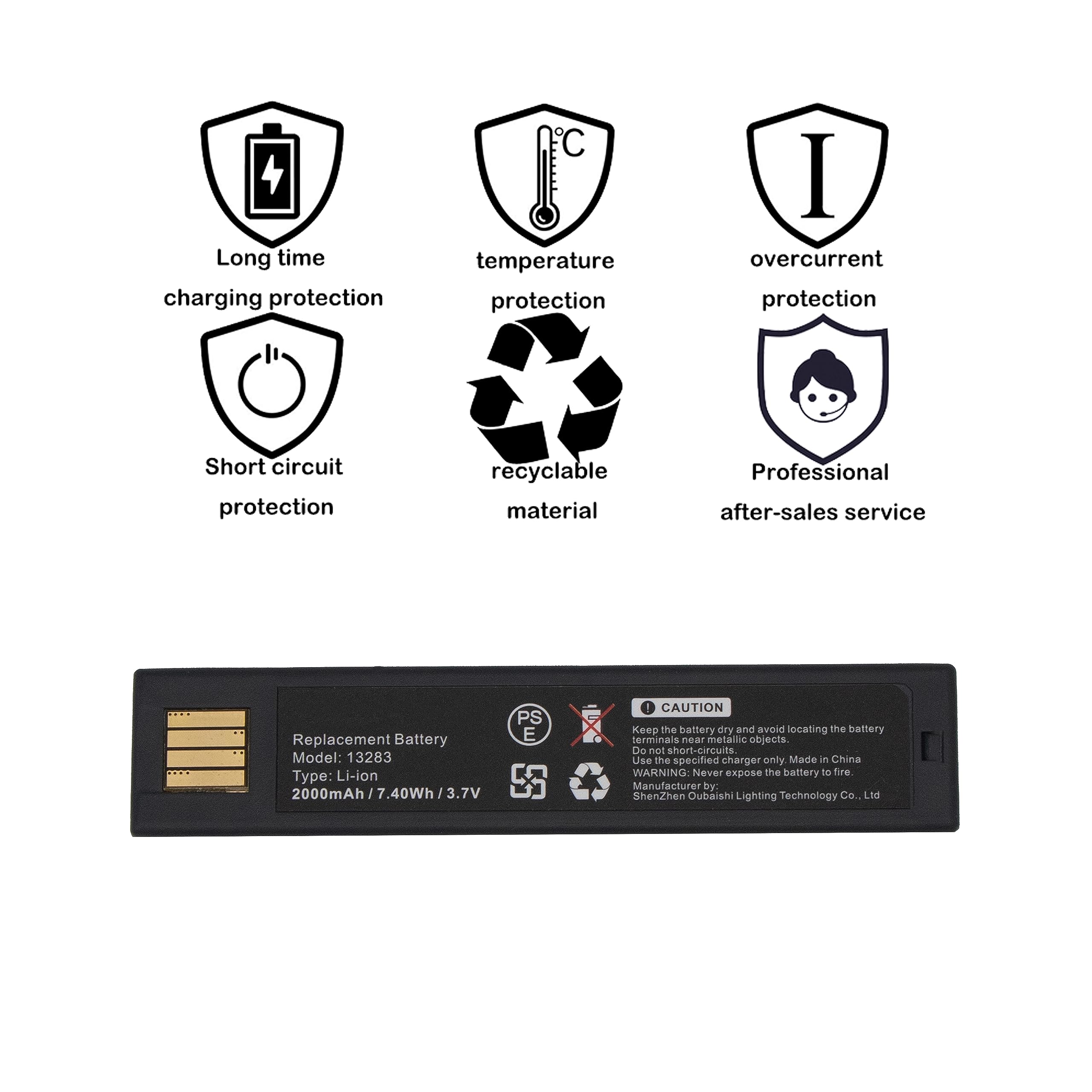 Honeywell Barcode Scanner Battery Replacement (5 Pack) - Compatible with BAT-SCN01, 3820, 4820, 1202G Models - Long-Lasting Power for Retail, Warehouse & Inventory Management