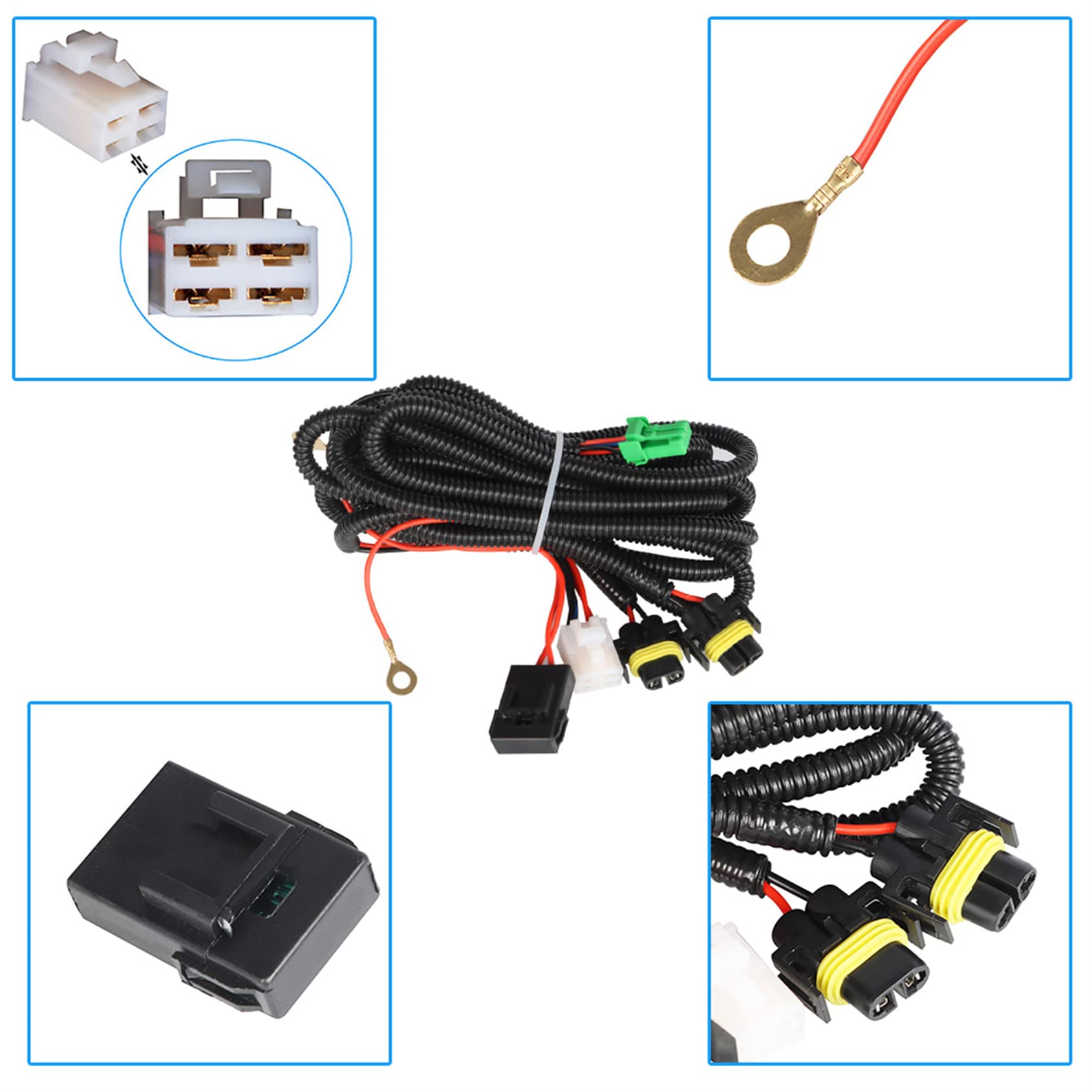 2Pcs Fog Lights Assembly with Switch & Wiring Kit - Compatible with 2004-2005 Models - Perfect for Night Driving & Off-Road Adventures