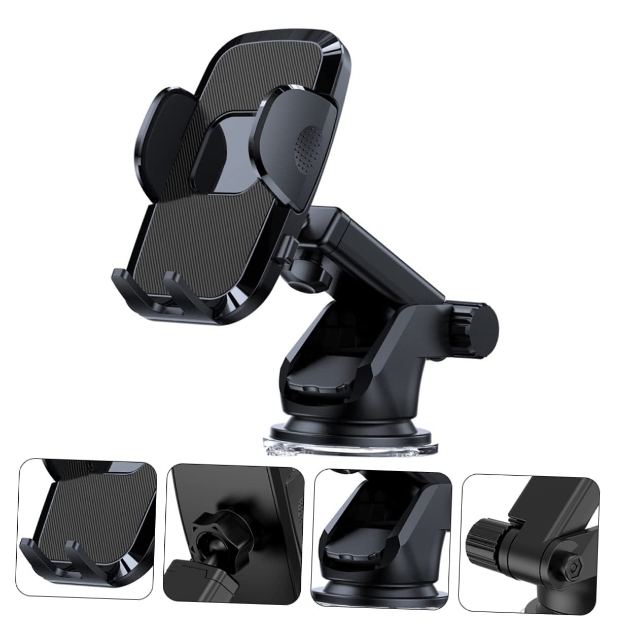 Universal Car Phone Holder 4-Pack - 360° Rotatable Dashboard & Air Vent Mount for iPhone, Samsung, GPS - Perfect for Commuting, Road Trips & Hands-Free Driving