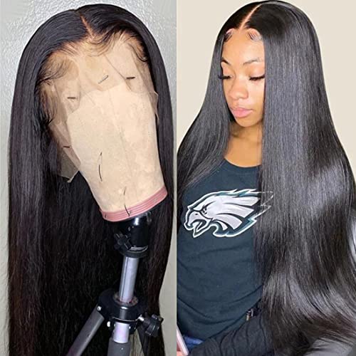 UNICE Hair Bettyou Series 13x4 Straight Lace Front Human Hair Wig for Black Women - Brazilian Virgin Hair with Pre-Plucked Baby Hair, 180% Density (24 Inch) | Natural Look for Daily Wear, Parties & Special Occasions