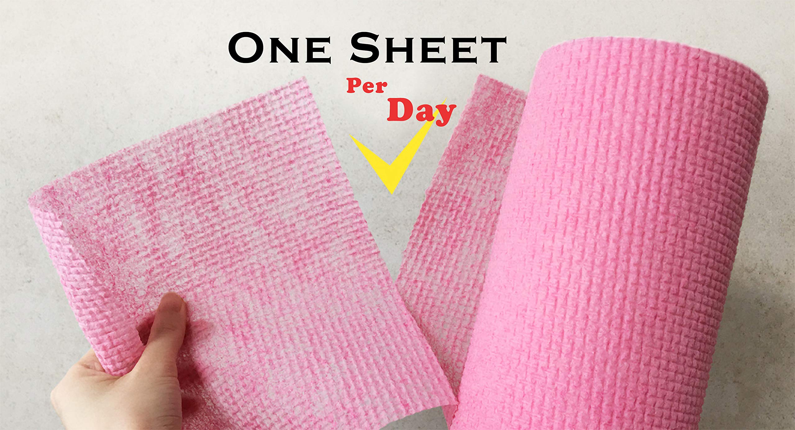 BLACKPAN Disposable Scrub Sheets - Non-Scratch Cleaning Pads for Kitchen & Dishwashing | Paper Towel Format Scouring Sponges (1 Roll) | Perfect for Pots, Pans, Countertops & Stove Cleaning