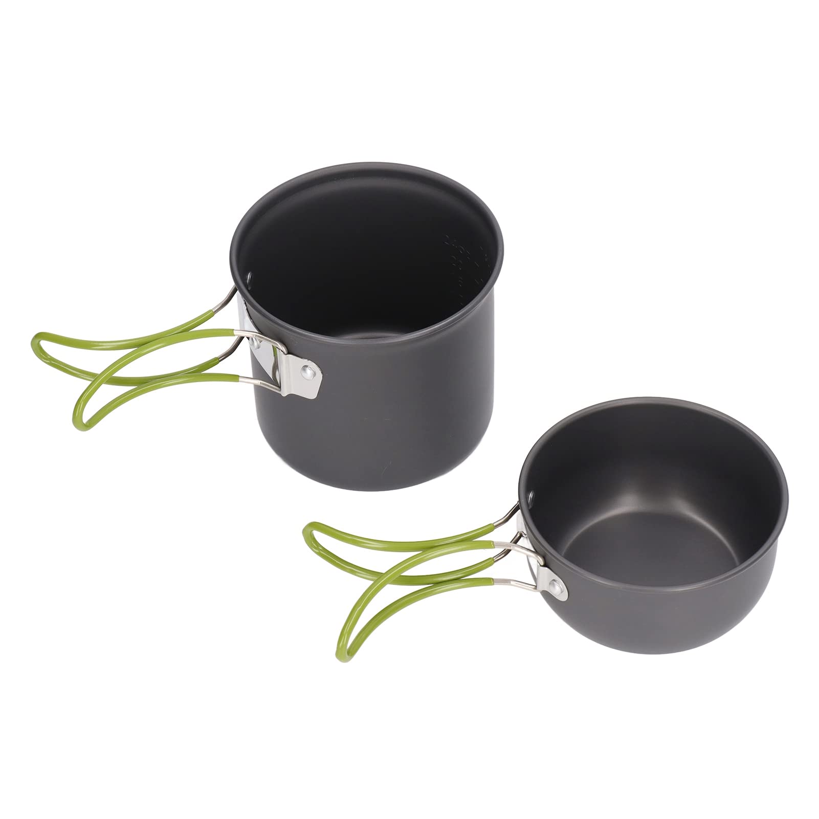 Shanrya Durable Stainless Steel Camping Cookware Set - Lightweight Outdoor Cooking Pots for Camping, Hiking, Picnics & Backpacking Trips - Perfect for Boiling Water & Cooking Meals in Wilderness