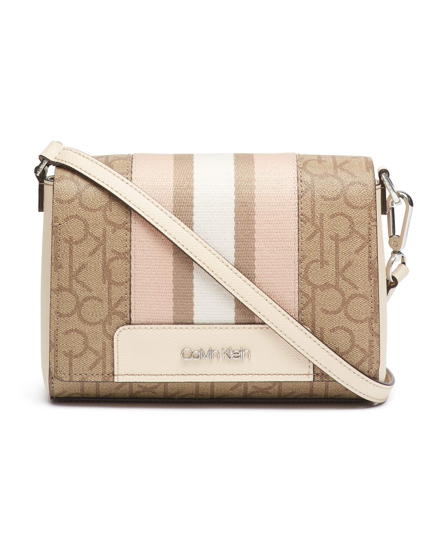 Calvin Klein Clara Signature Monogram Key Item Demi Shoulder Bag for Women | Stylish Crossbody Purse for Work, Travel & Everyday Use | Fashionable Handbag with Adjustable Strap