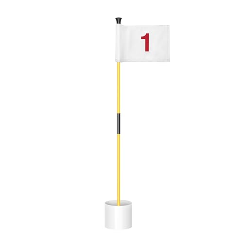 1 Pack-Yellow Pole w/ White Flag #1