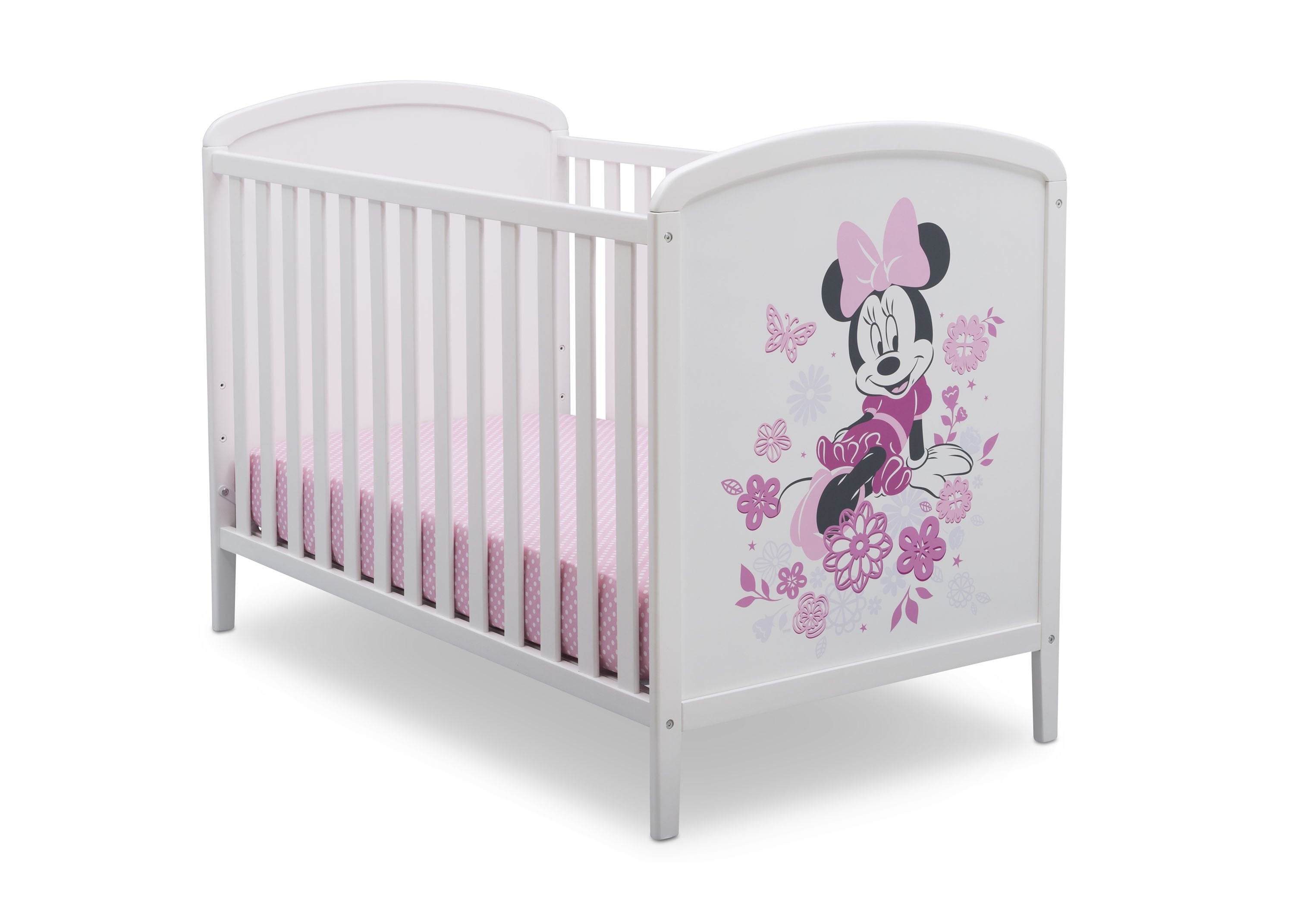Disney Minnie Mouse 3-in-1 Convertible Baby Crib - Toddler Bed & Daybed - Nursery Room Essentials for Girls & Boys