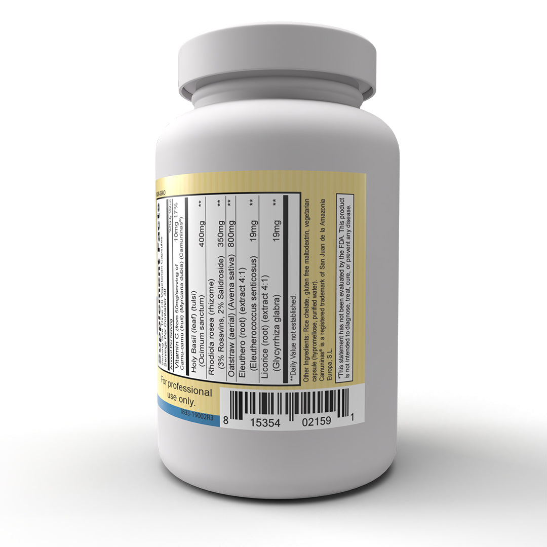 Adrenal Support Supplement for Stress Relief & Energy - 90 Vegetarian Capsules | Non-GMO, Herbal Adrenal Fatigue Support | Boost Vitality for Workouts, Busy Lifestyles & Daily Stress Management