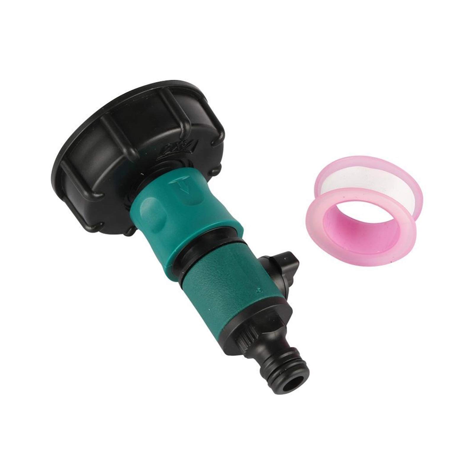 60mm Thread IBC Tank Adapter - Quick Connect Garden Hose Coupling with Valve, 16mm Irrigation Pipe Fitting for Faucet Replacement | Perfect for Watering Systems, Farm Irrigation & Outdoor Hydration Solutions