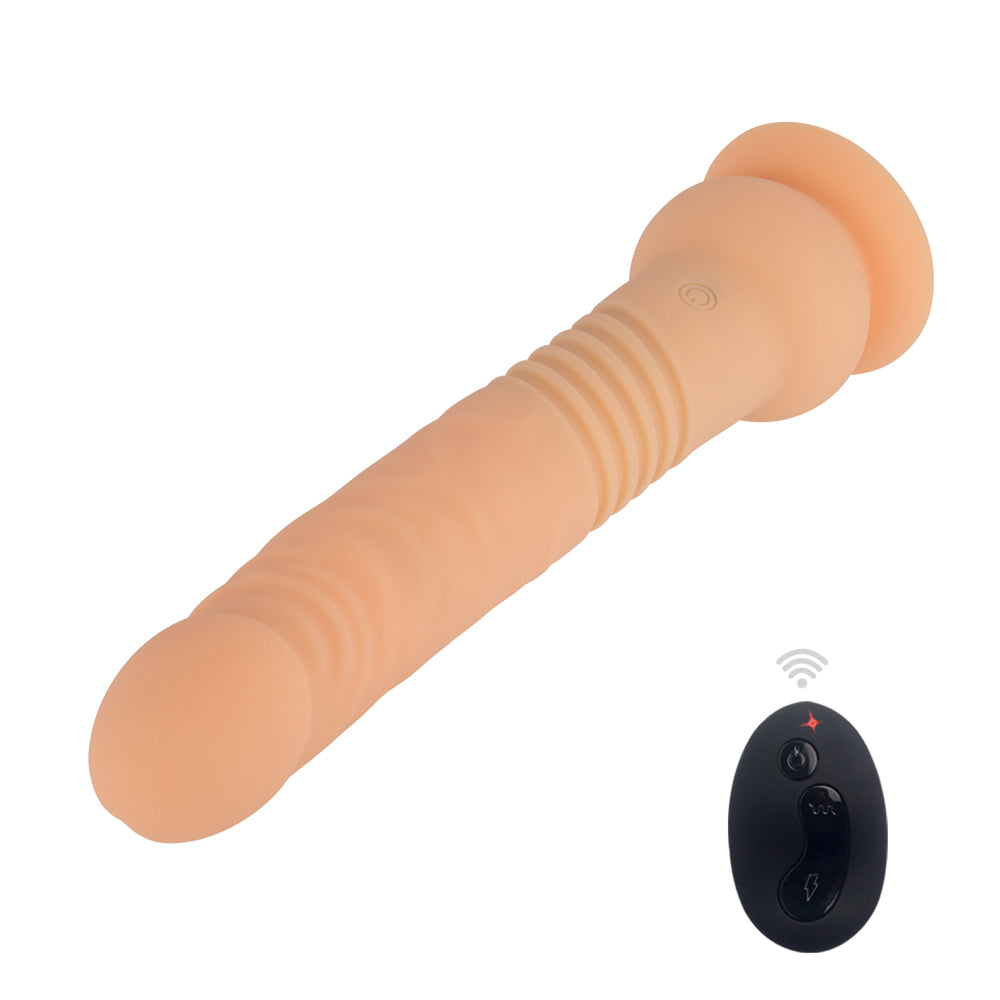 Escapade Commander 7 Inch Thrusting Rotating Silicone Dildo - Powerful Dual Motion Adult Toy for Couples & Solo Play