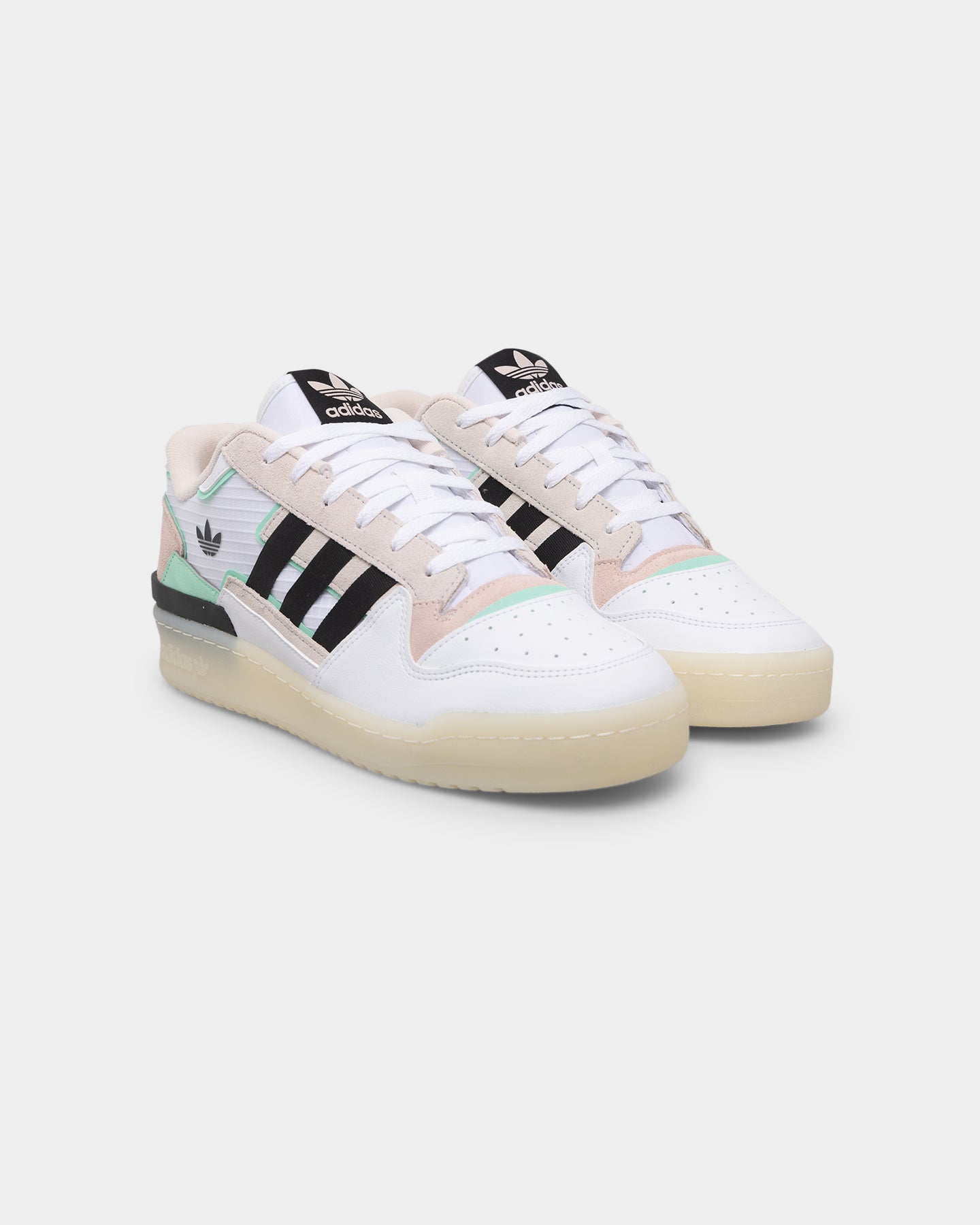 Adidas Forum Exhibit Low 2 Sneakers - White/Core Black Men's Casual Shoes for Walking, Running & Streetwear Fashion