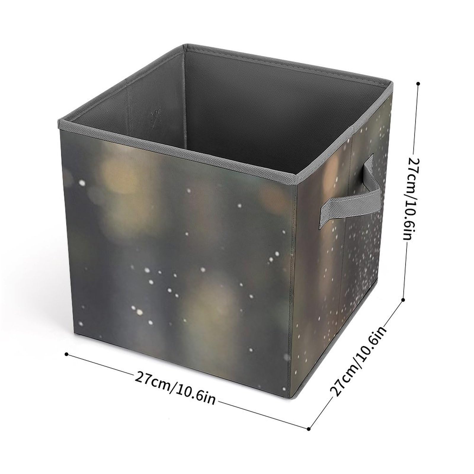 Large Collapsible Storage Bins with Handles - 10.6x10.6x10.6 Inch Foldable Closet Organizer Cubes for Home, Office & Pet Supplies | Perfect for German Shepherd Dog Toys, Seasonal Clothes & Household Organization