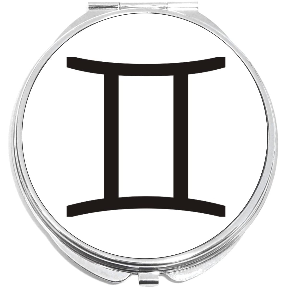 Gemini Zodiac Compact Mirror with Mirror - Portable Folding Makeup Mirror for Travel, Purse & Pocket | Perfect for Touch-Ups On-The-Go, Office, and Travel Makeup Application