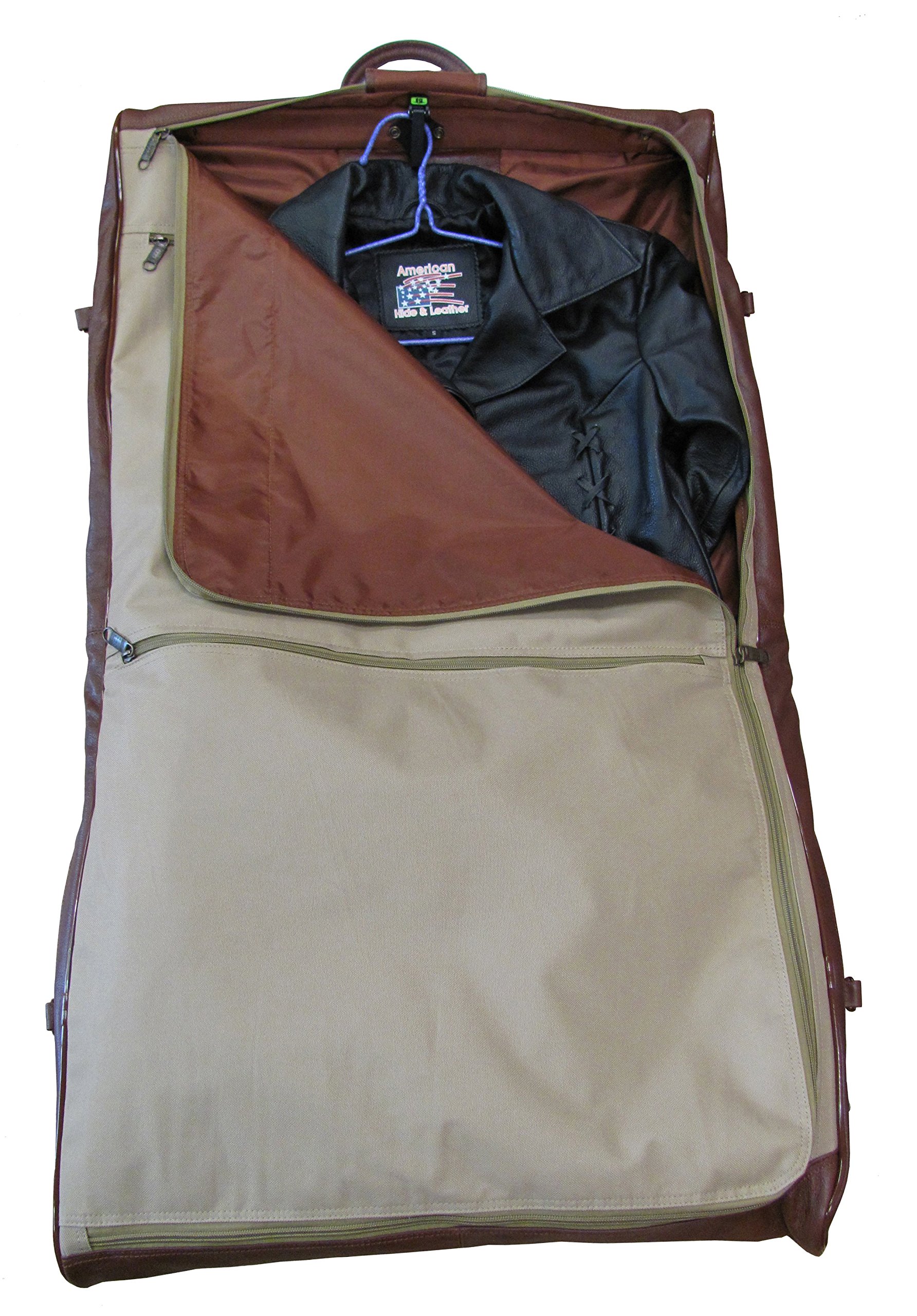 Vintage Three-Suit Garment Bag for Travel - Terrazzo Brown Waterproof Hanging Clothes Organizer | Perfect for Business Trips, Weddings & Airplane Carry-On