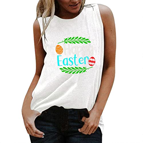 Women's Summer Sleeveless Tank Top - Casual Round Neck Tunic Blouse for Easter & Warm Weather | Perfect for Beach Outings, Picnics, and Summer Vacations