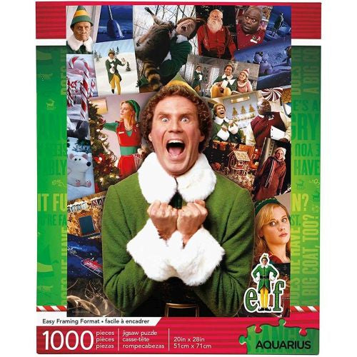 Aquarius Elf Movie Collage Christmas Jigsaw Puzzle 1000 Pieces - Holiday Family Fun & Festive Home Decor for Adults