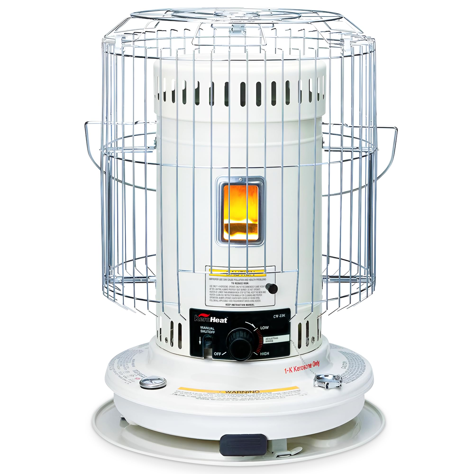 Portable 23,500 BTU Kerosene Heater for Indoor & Outdoor Use - Sengoku White Space Heater for Garage, Workshop, Patio, and Camping