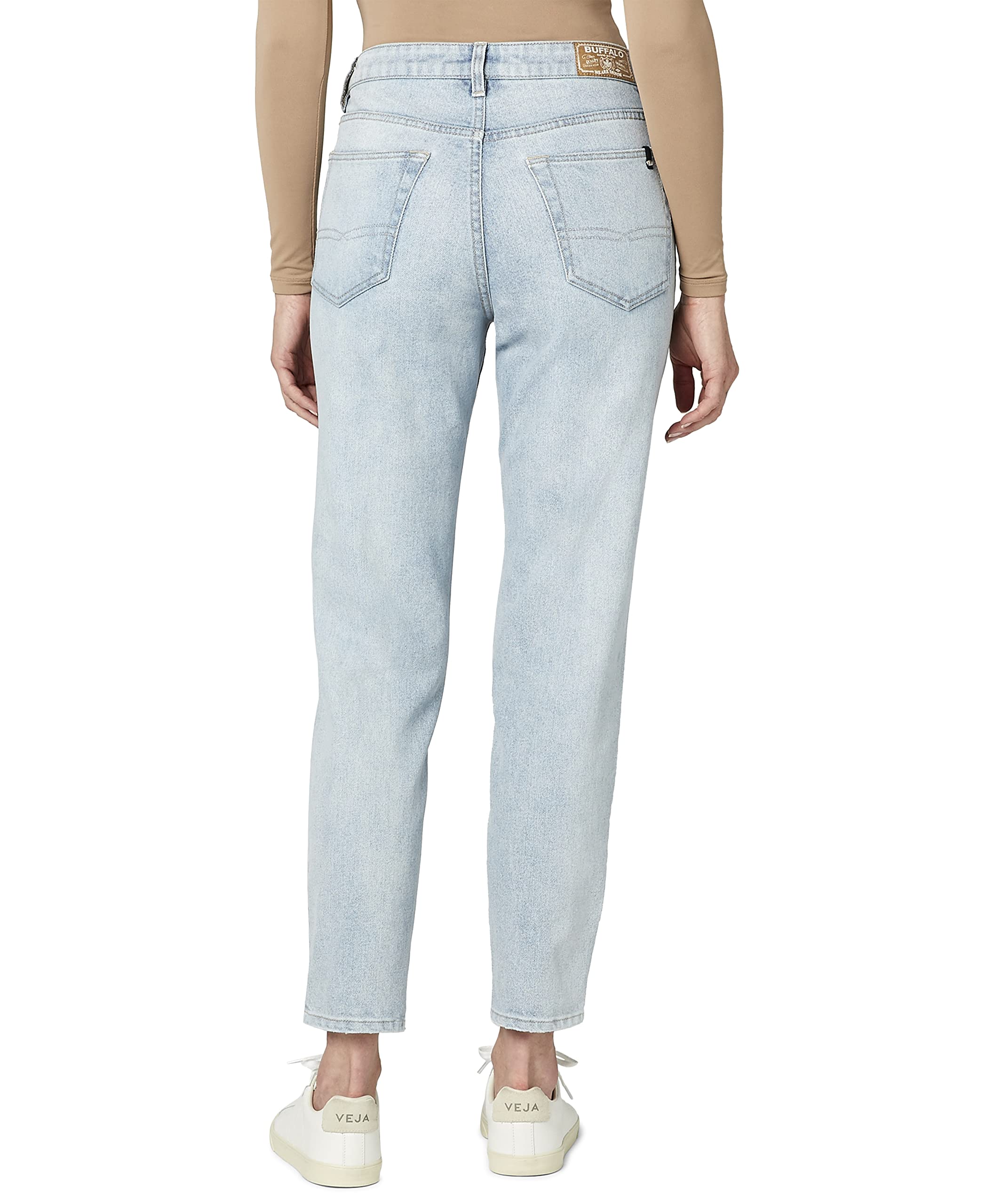 Buffalo David Bitton Women's Margot High Waist Mom Jeans - Vintage Style Stretch Denim Pants for Casual Wear & Everyday Outfits