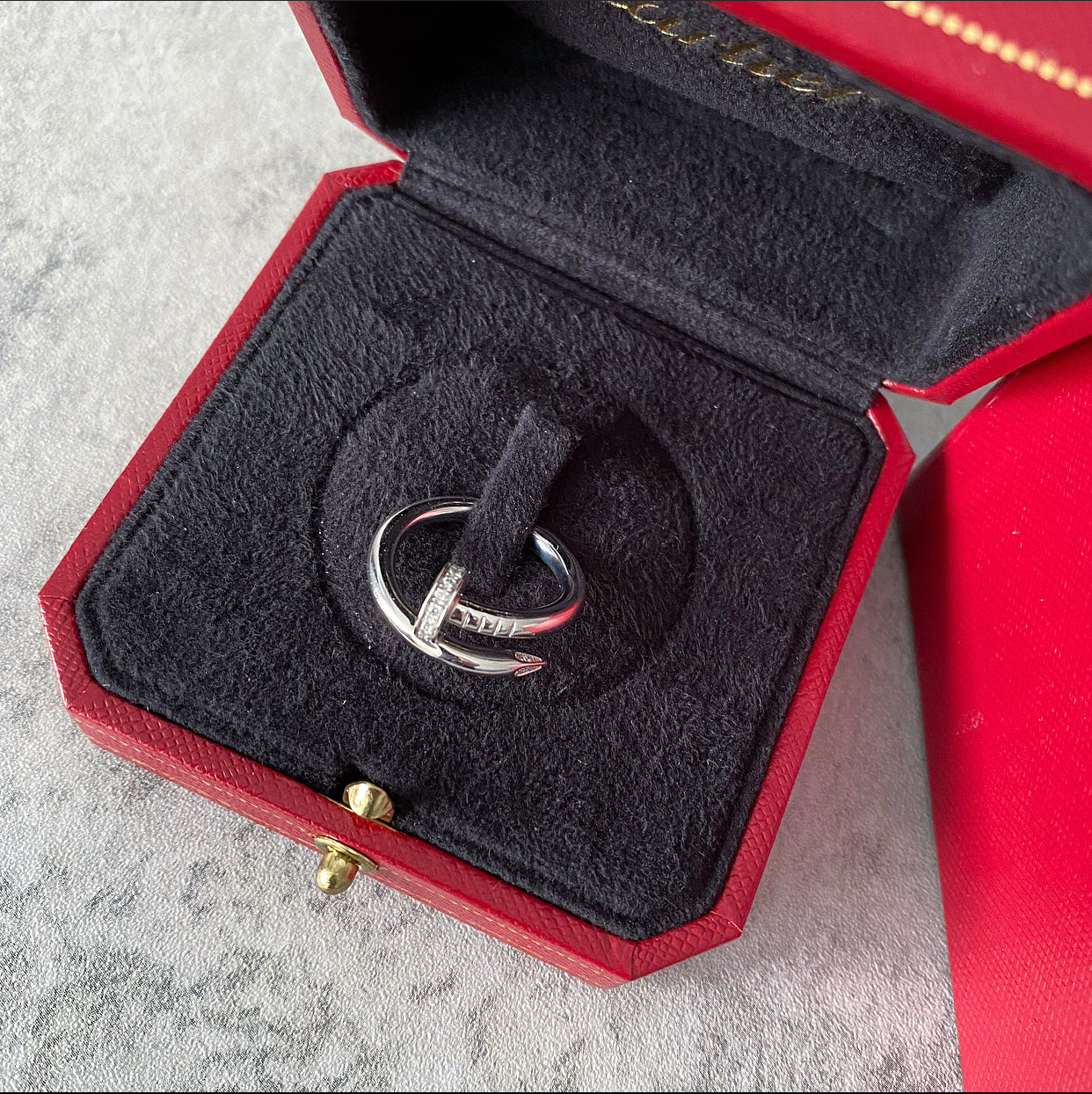 Cartier Juste un Clou 18k White Gold Diamond Ring - Size 5.25 (US 50) - Luxury Jewelry for Women, Perfect for Weddings, Anniversaries & Special Occasions