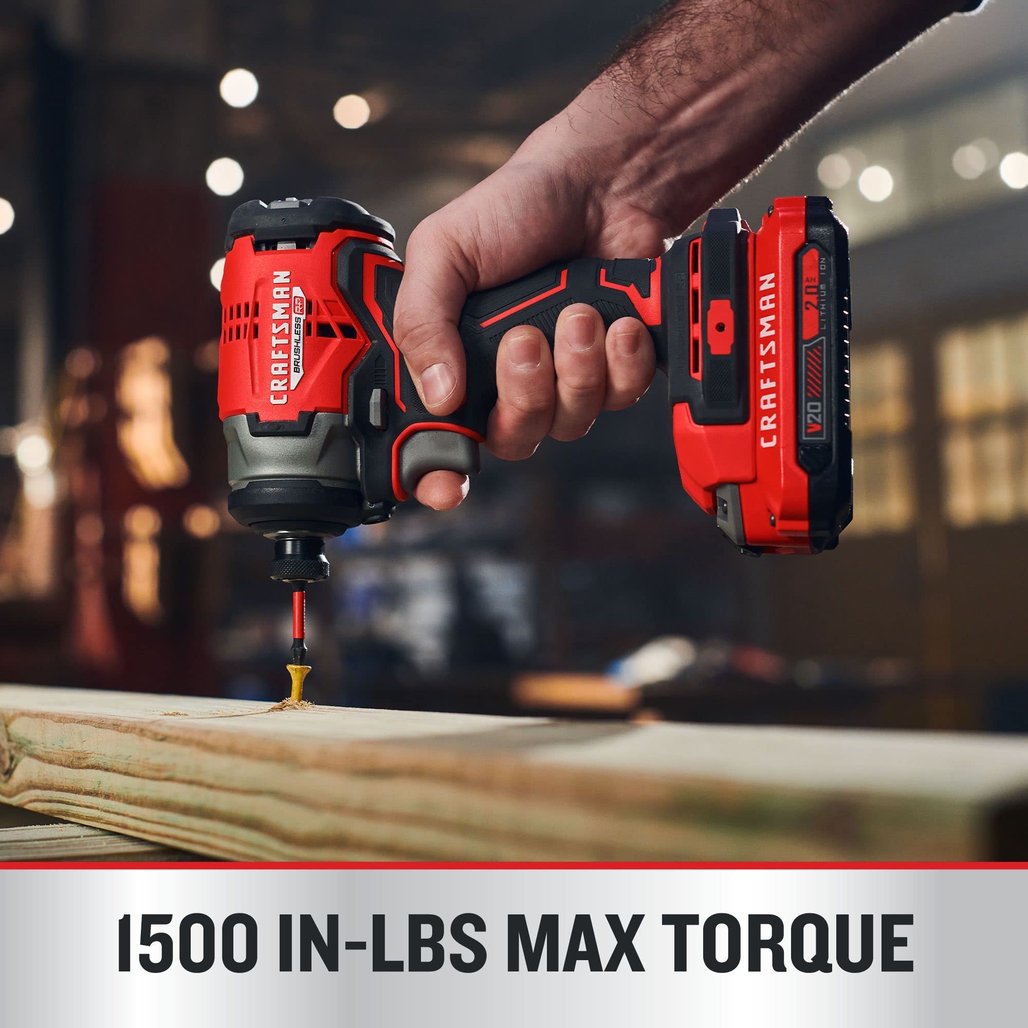 CRAFTSMAN V20 RP Brushless Cordless Drill and Impact Driver Combo Kit with 2 Batteries & Charger (CMCK211C2) - Perfect for DIY Projects, Home Repairs, and Professional Construction Work