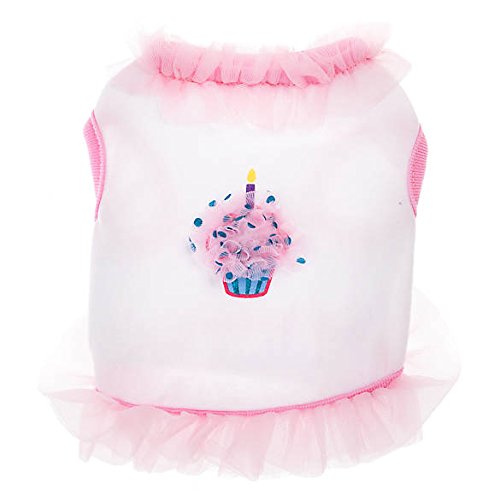 TOP PAW Birthday Cupcake Dog Dress - Small Size | Cute Pet Costume for Birthday Parties & Special Occasions