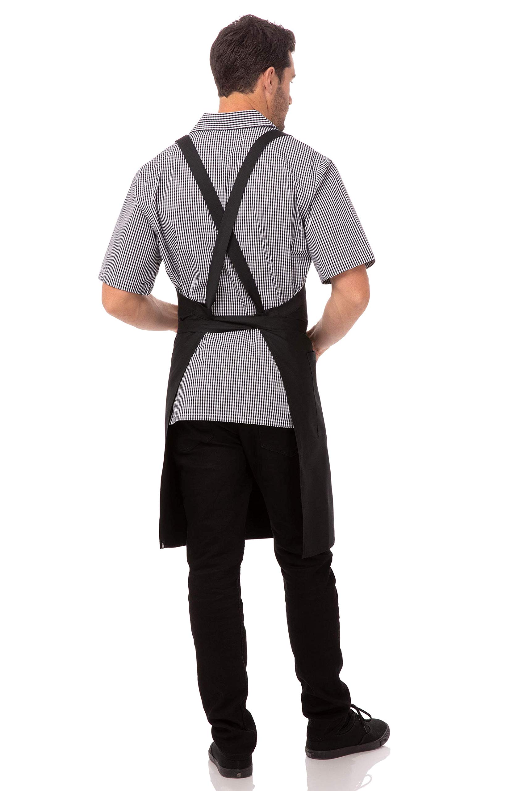Chef Works Unisex Cross-Back Bib Apron - Durable Kitchen Apron for Cooking, Baking & Grilling - Perfect for Chefs, Home Cooks & BBQ Enthusiasts