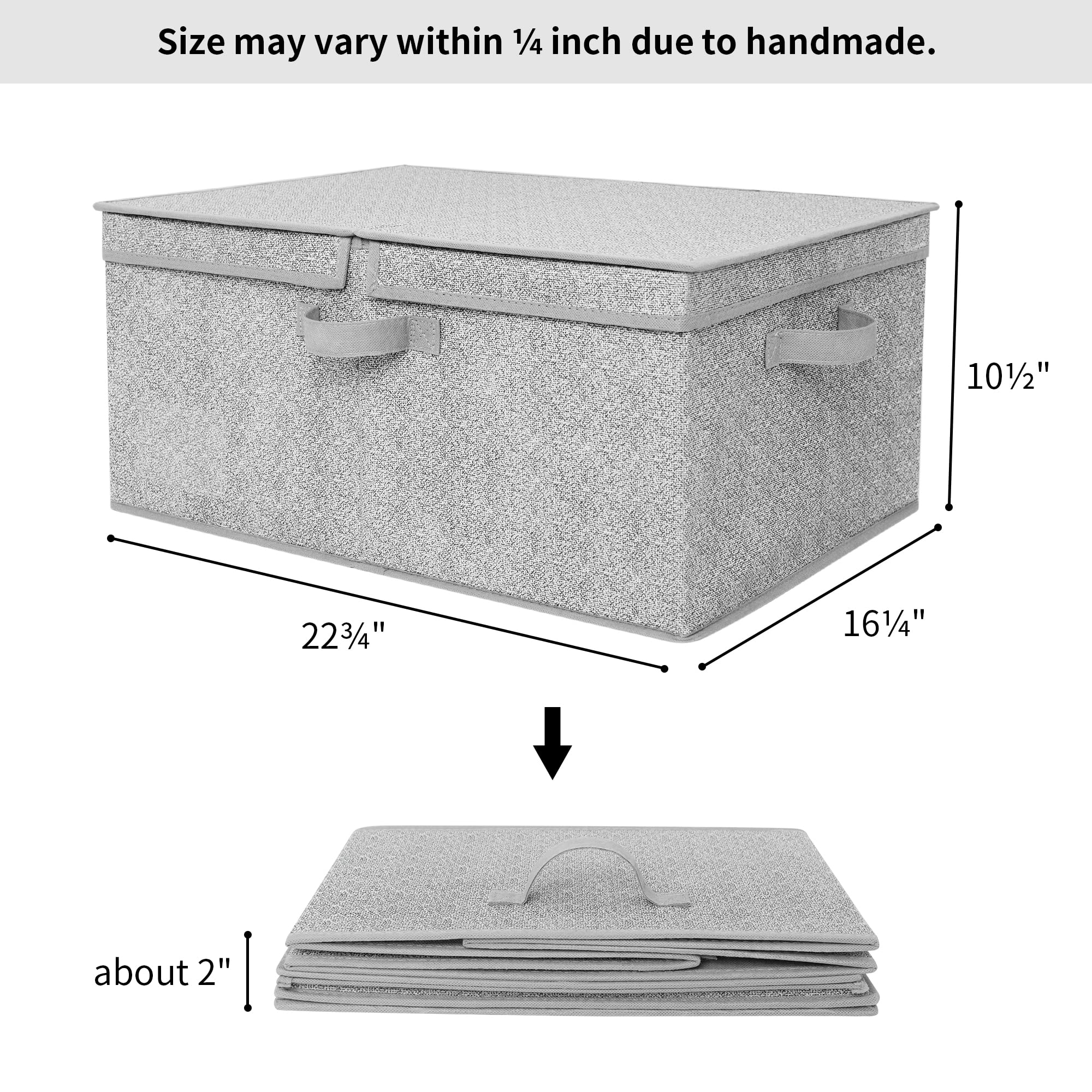 GRANNY SAYS Extra Large Rectangle Storage Bins & Hanging Closet Organizer Set - 1-Pack Each - Space Saving Home Organization for Bedroom, Closet, and Office Storage Solutions