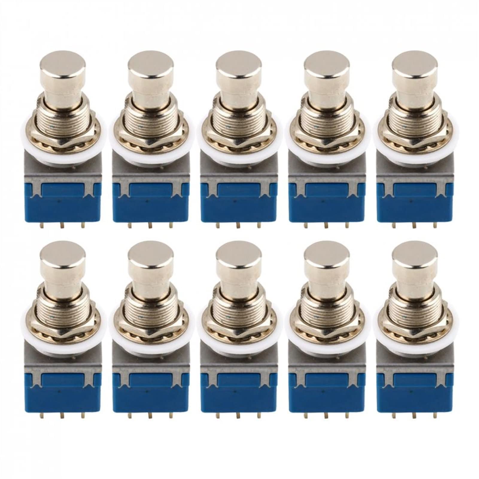 10-Pack Blue 9-Pin Electric Bass Guitar Effects Stomp Converter Kit - Perfect for Live Performances, Studio Recording & Guitar Effects Pedal Boards