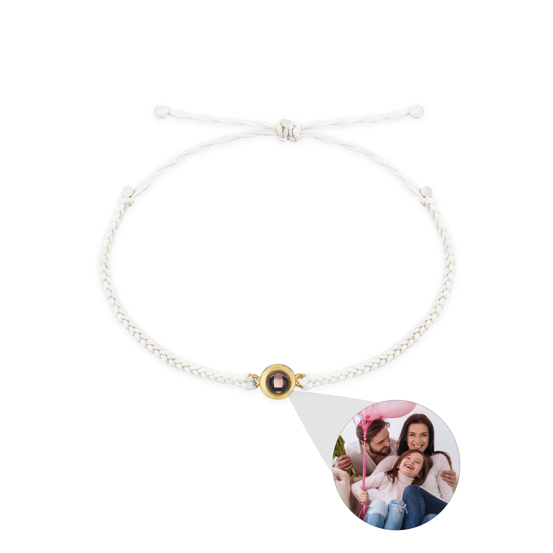 Custom Photo Bracelets - Personalized Projection Bracelets with Pictures Inside, Engravable Memorial Gifts for Women, Men, Couples & Pets (Ideal for Anniversaries, Birthdays & Special Occasions)