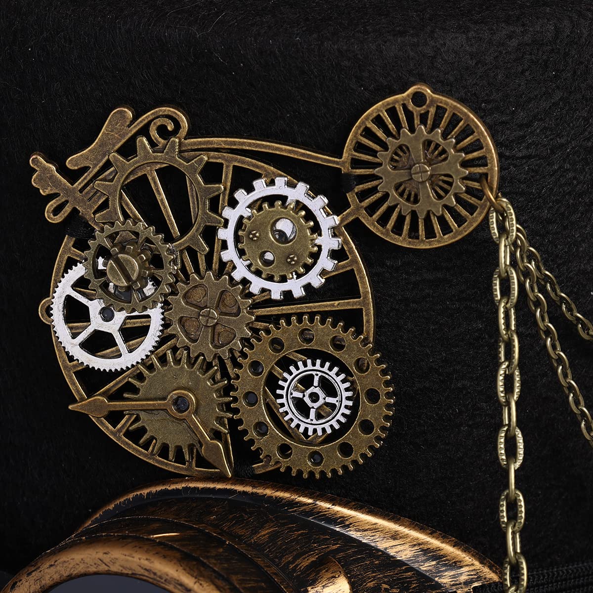 Steampunk Top Hat with Goggles for Women & Men - Victorian Gothic Halloween Costume Accessory for Cosplay, Parties, and Themed Events