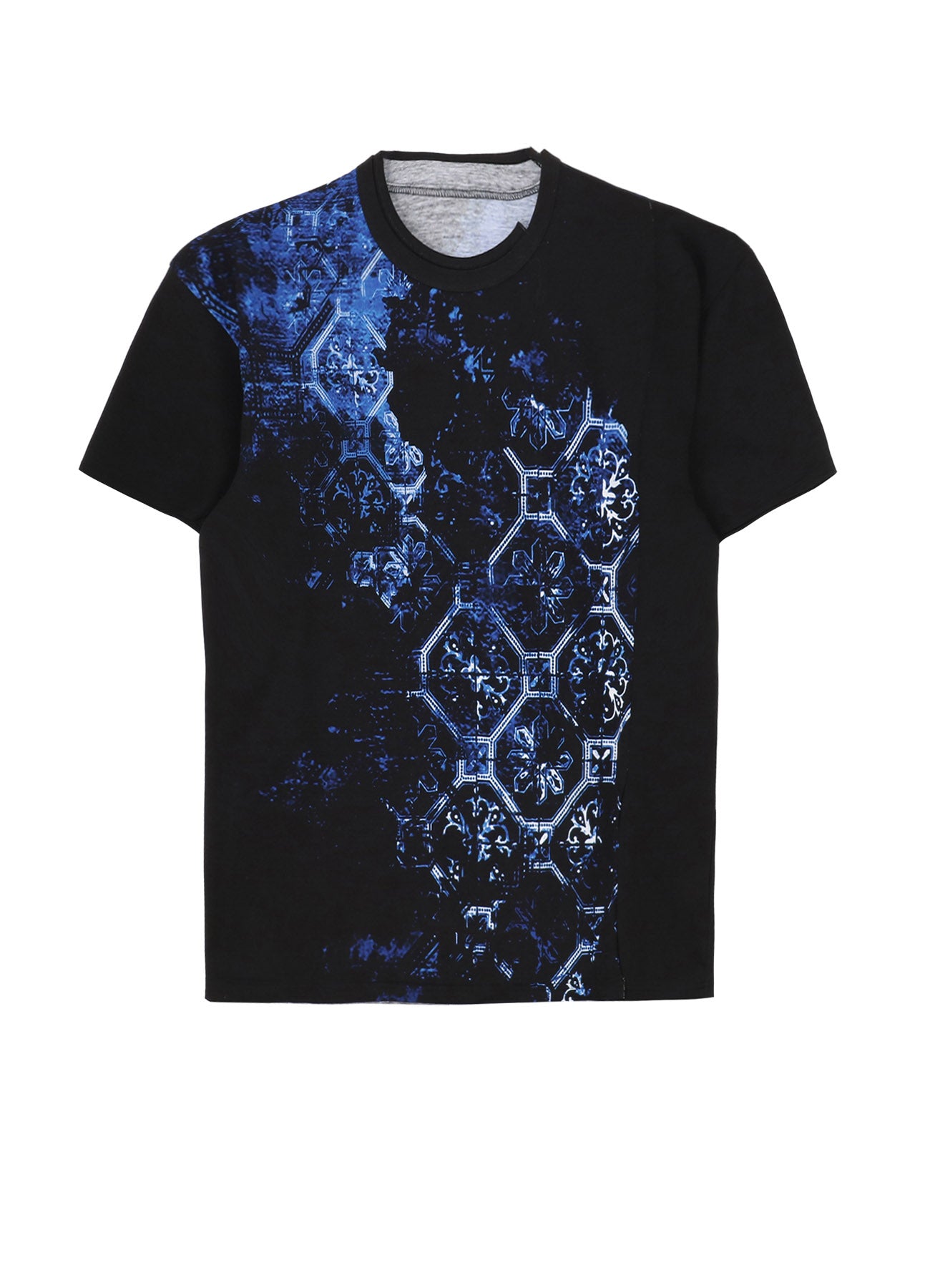 Soft Cotton Jersey Tile Pattern T-Shirt - Stylish Mix Tiered Tee for Women | Casual Wear, Layering & Everyday Outfits