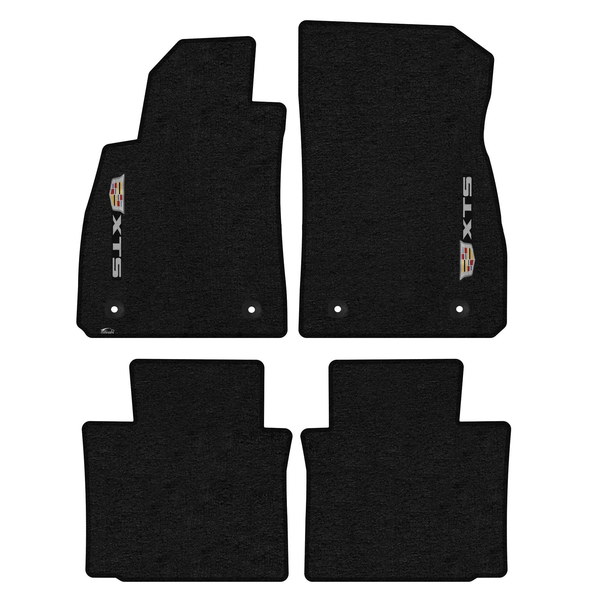 Premium Custom-Fit Carpeted Floor Mats for Cadillac XTS 2017-2019 - Luxury Car Floor Liners with Sideways Logo (4-Piece Set, Charcoal) - Perfect for All-Weather Protection & Enhanced Interior Style