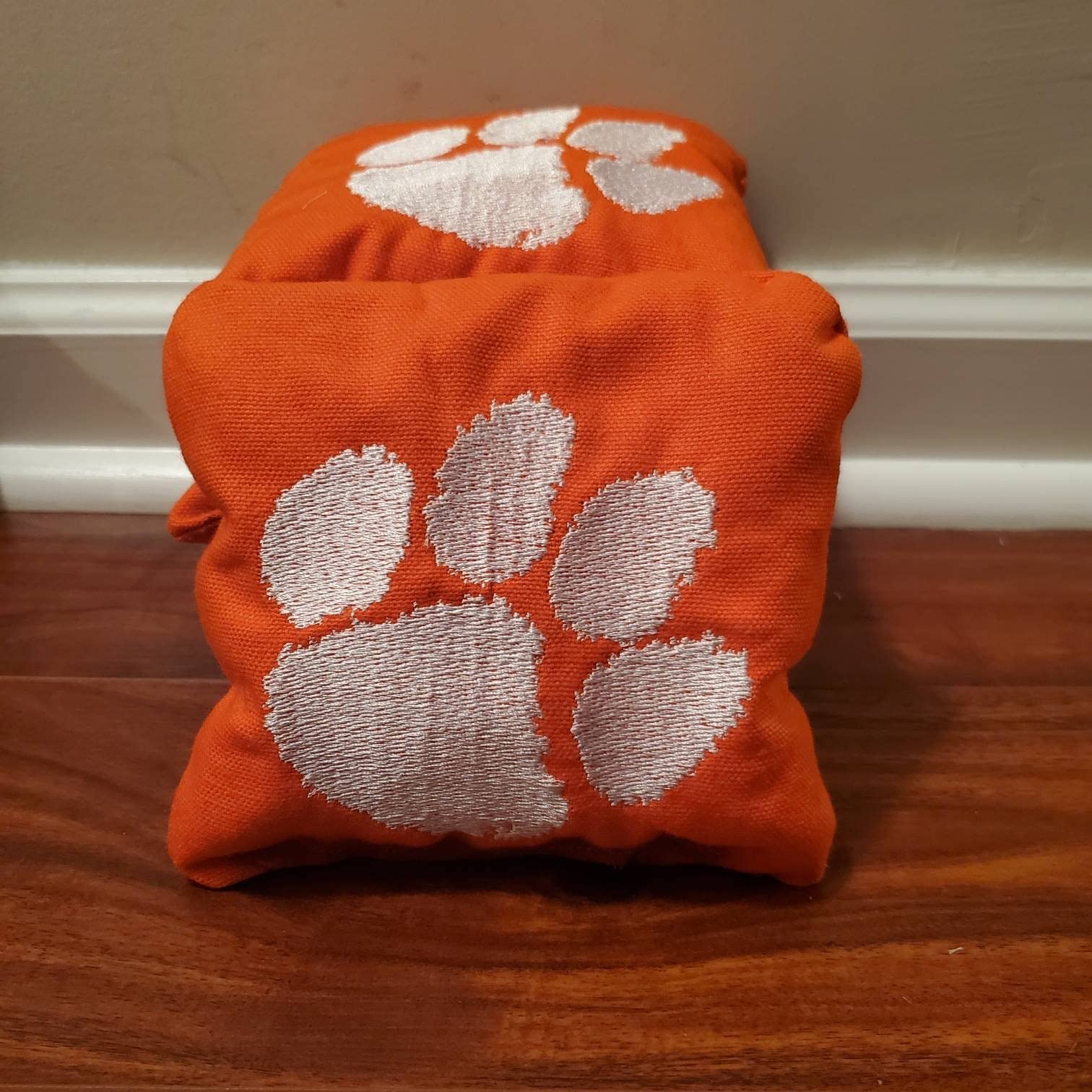 Premium Clemson Cornhole Bags Set of 8 - Official Regulation Weight & Size for Competitive Play - Perfect for Tailgating, Backyard Parties & Outdoor Games