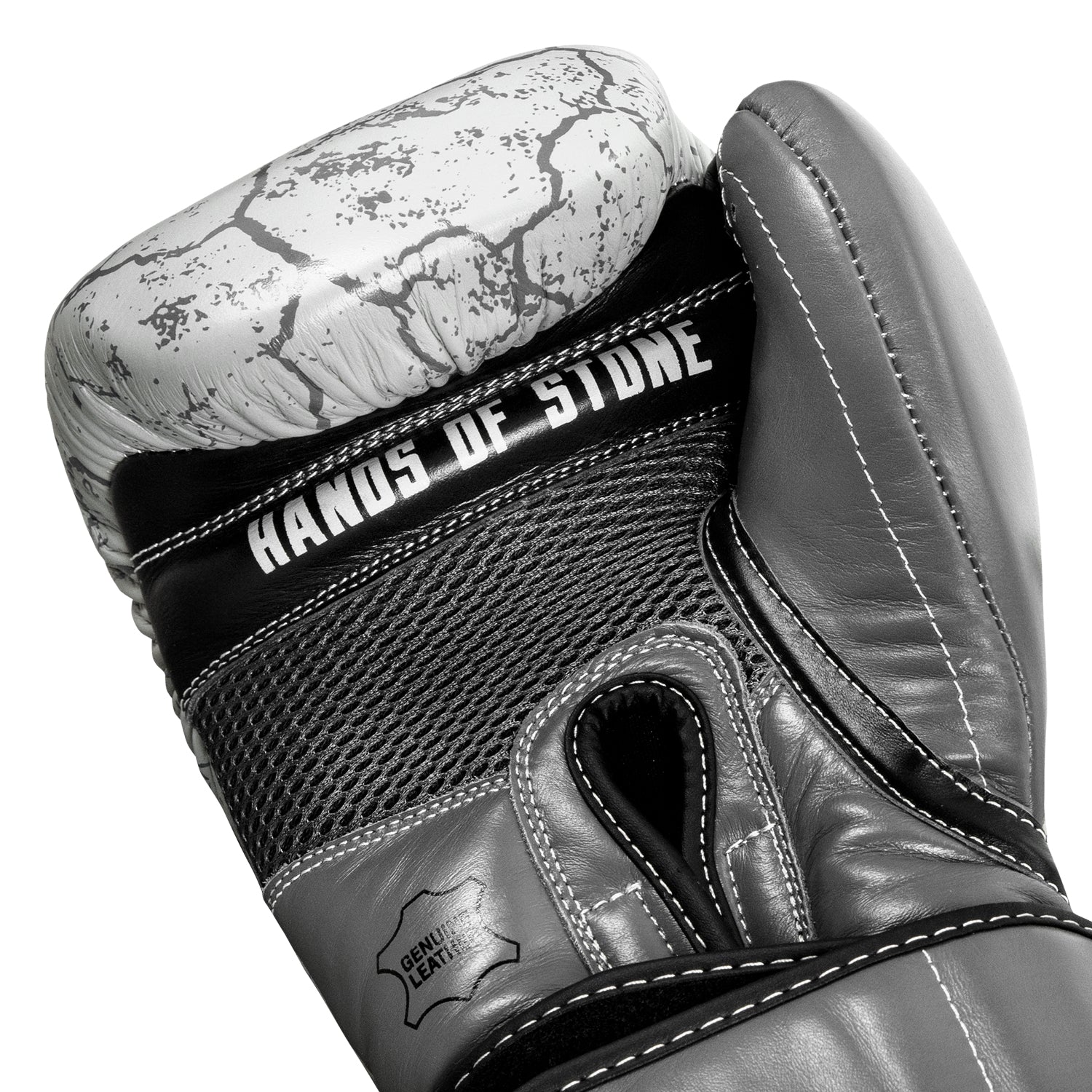 Roberto Duran Stone Leather Training Boxing Gloves - Premium Leather Punching Bag Gloves for Men & Women - Ideal for Boxing Training, MMA, Sparring & Fitness Workouts