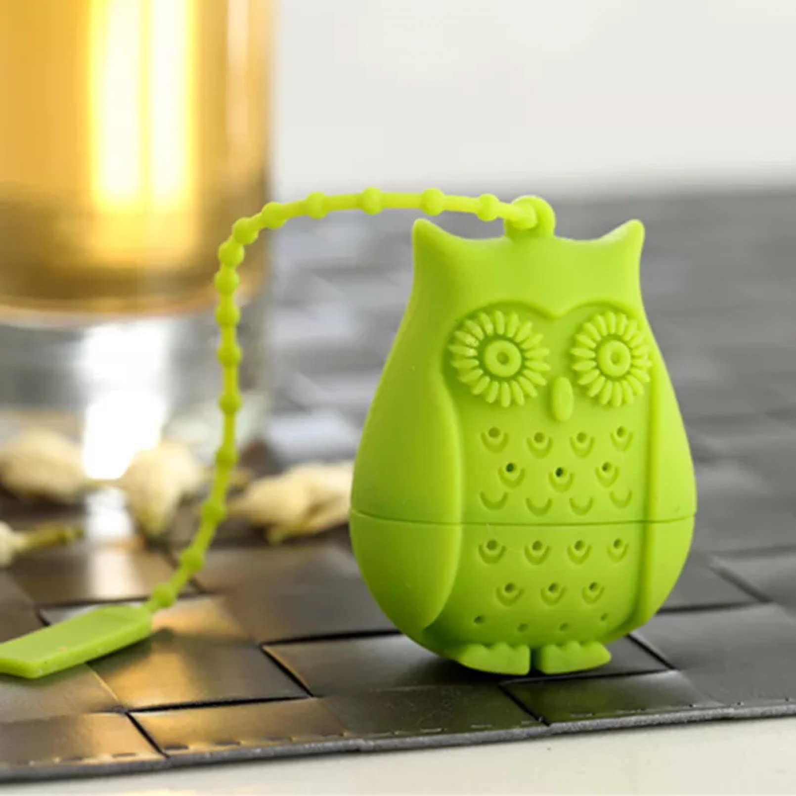 Cute Owl Tea Infuser - Silicone Loose Leaf Tea Strainer & Filter for Herbal Tea - Animal Cartoon Tea Accessories - Perfect for Home, Office, and Gift Giving