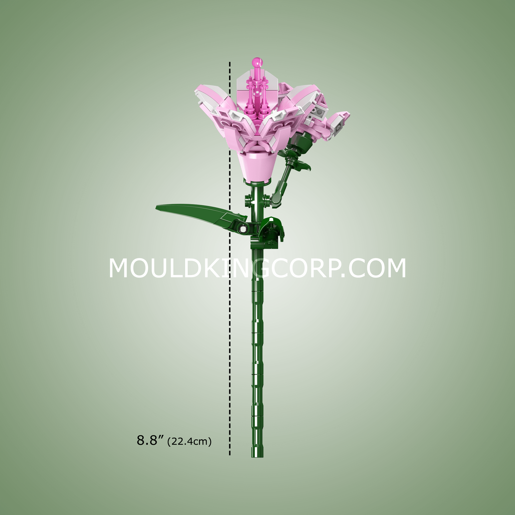 Mould King 24002 Rhododendron Flower Building Blocks Set - 132 PCS Creative DIY Model Kit for Home Decor, Gift, or Office Display