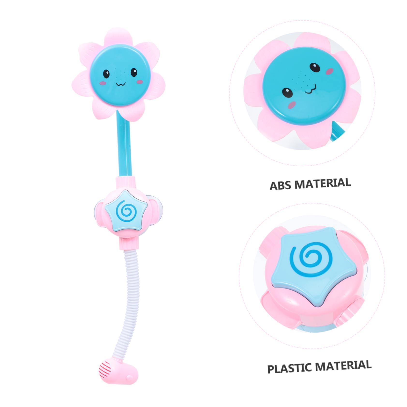 HEMOTON 2-Pack Sunflower Bath Toys for Kids - Electric Water Spraying Shower Toys, Blue Plastic Bathtub Fun for Toddlers & Children - Perfect for Bath Time Play & Sensory Development