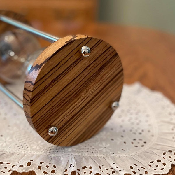 50 Minute Zebrawood Hourglass with Metal Stand - Premium Sand Timer for Kitchen, Yoga, Meditation & Home Decor