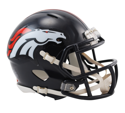 Denver Broncos Speed Mini Helmet - Authentic NFL Collectible & Display Piece for Fans, Offices, and Game Rooms