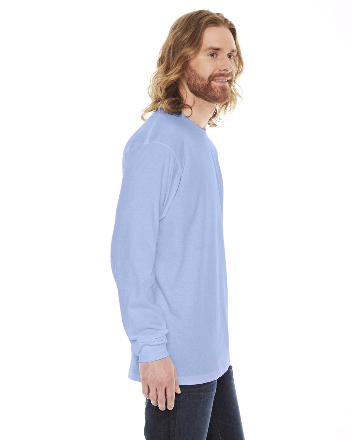American Apparel 2007W Unisex Fine Jersey Long Sleeve T-Shirt | Soft Cotton Crewneck Tee for Men & Women | Perfect for Casual Wear, Layering & Everyday Comfort
