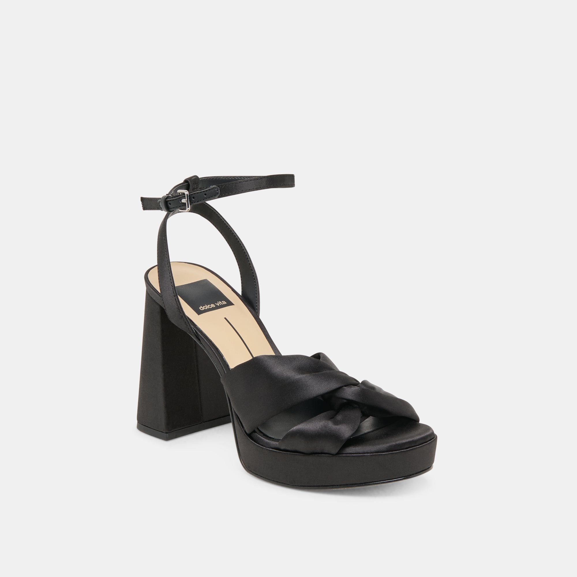 PARLO Heels - Onyx Satin High Heels for Women | Elegant Evening & Party Shoes | Perfect for Weddings, Prom, and Special Occasions