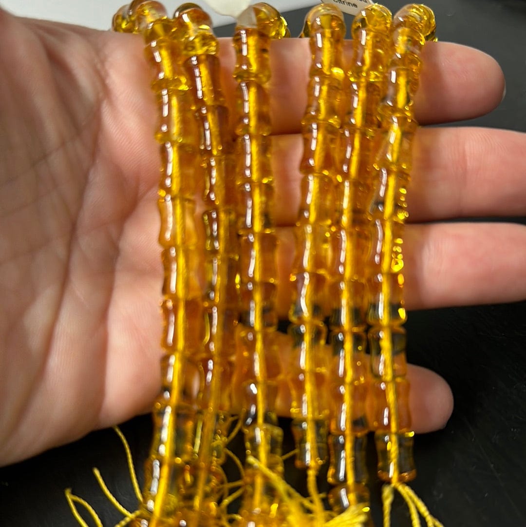 Natural Citrine Bead Strand - 8mm Round Reconstituted Gemstone Beads for Jewelry Making - DIY Necklace, Bracelet & Craft Projects - Healing Crystal for Positive Energy & Abundance