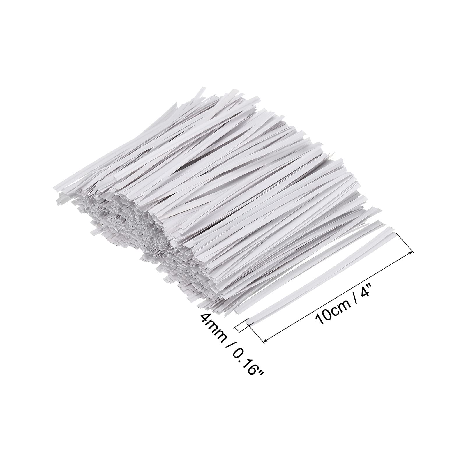 PATIKIL 4-inch White Twist Ties - 1500 Pack for Securing Gift Bags, Candy Wrappers, Bread Bags & DIY Crafts | Perfect for Party Decorations, Baking Storage & Art Projects