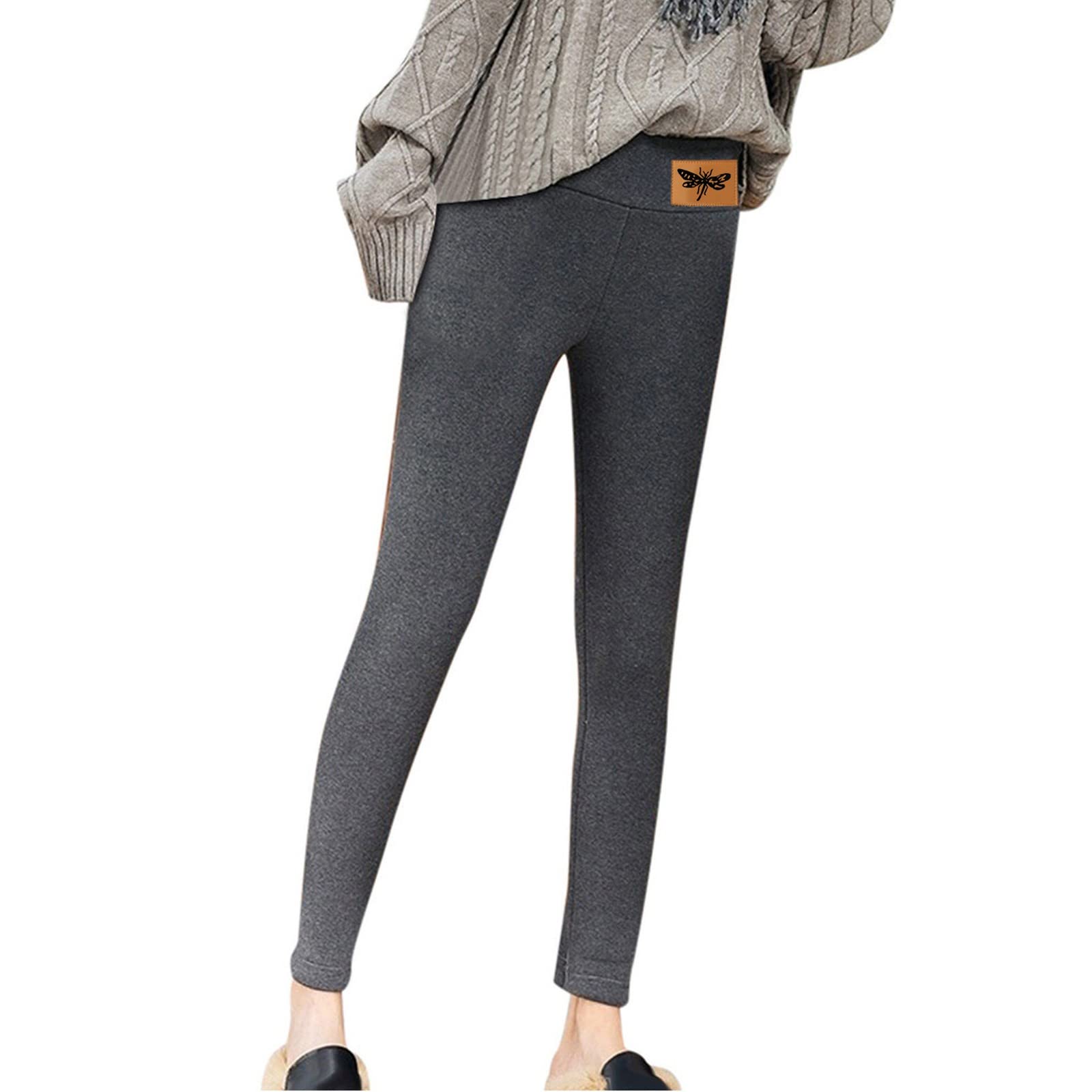 Women's Sherpa Lined Sweatpants - Thermal Winter Workout Pants, High Waisted Slim Fit Warm Fleece Leggings for Yoga, Running & Lounge Wear