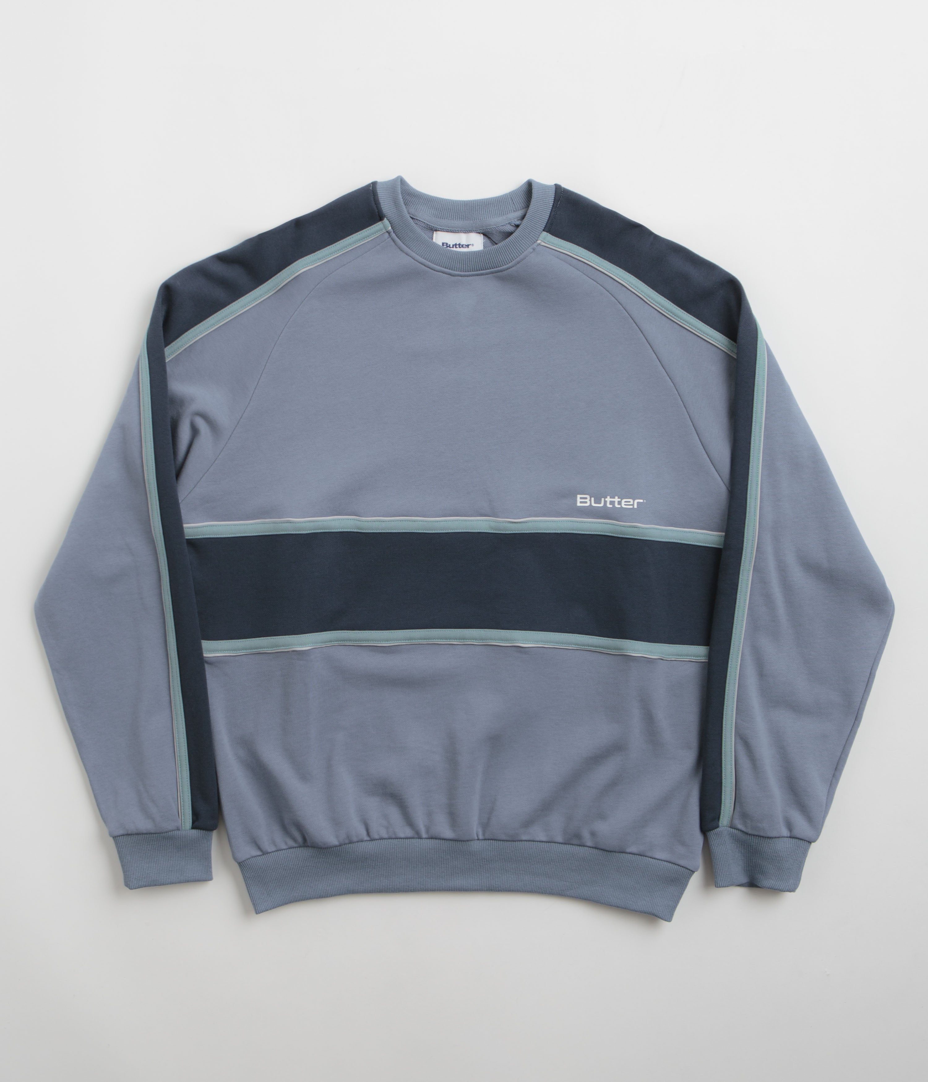 Butter Goods Division Crewneck Sweatshirt - Slate Grey Men's Casual Pullover Hoodie | Streetwear Fashion for Everyday Wear & Urban Lifestyle