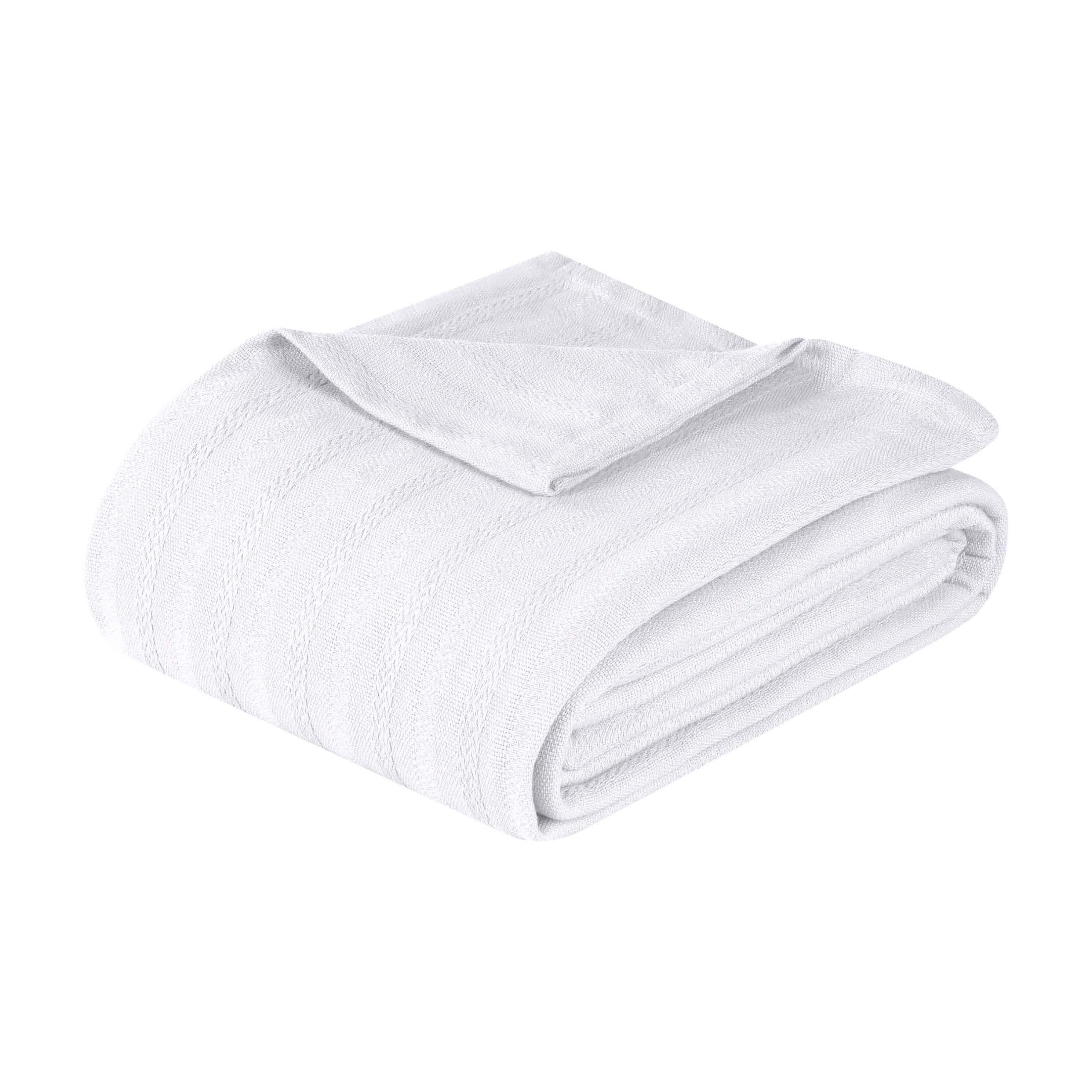 Soft Clara Cotton Textured Striped Lightweight Woven Blanket - Perfect for Sofa, Bed & Outdoor Picnics