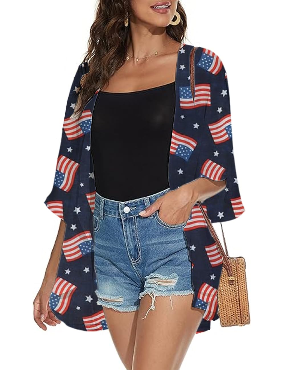 Women's Lightweight Beach Kimono Cardigan Cover Up - Holiday Vacation Swimwear Cover-Up, Casual Summer Tops for Pool, Beach & Boho Outfits