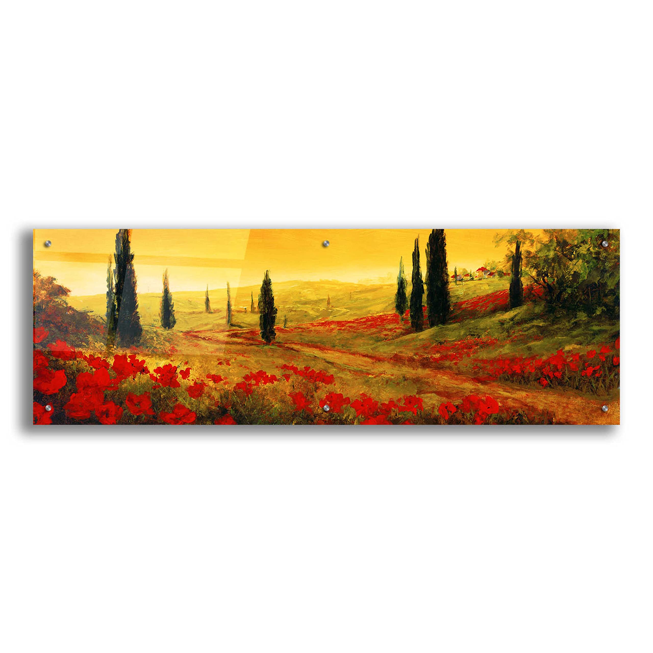Epic Art 'Toscano Panel I' by Art Fronckowiak - 48x16 Inch Acrylic Glass Wall Decor - Modern Abstract Painting for Living Room, Bedroom & Office