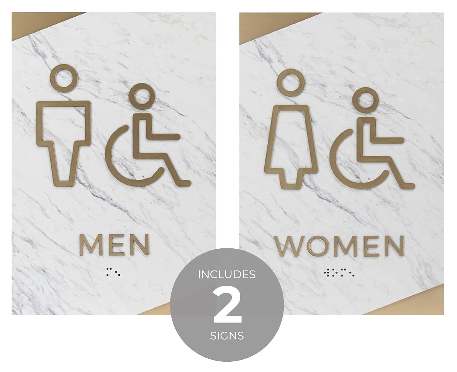 ADA Compliant Braille Restroom Signs - 6