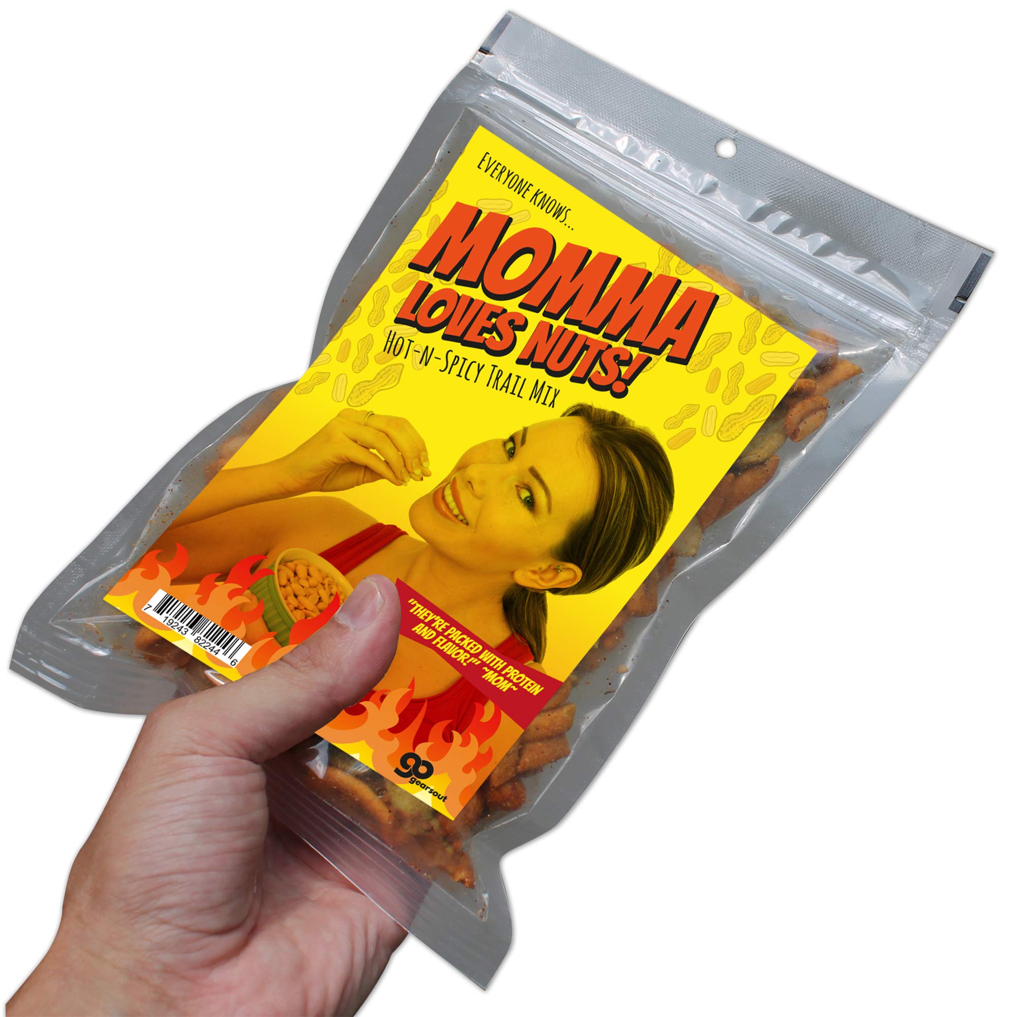 Gears Out Momma Loves Nuts Spicy Trail Mix - Premium USA-Made Spicy Snack Blend for Women - Perfect for Office Snacking, Hiking & Girls' Night Out