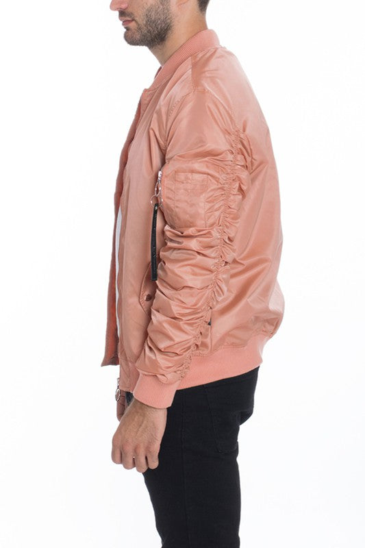 Weiv Men's Casual MA-1 Flight Bomber Jacket with Lining - Lightweight, Stylish Outerwear for Everyday Wear & Travel